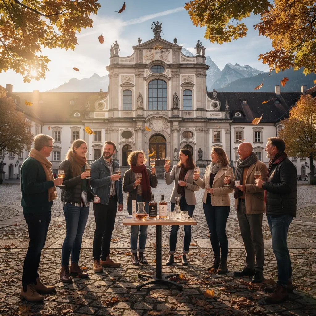 Ein traditioneller Brennraum im Kloster, wo feine Spirituosen hergestellt werden.